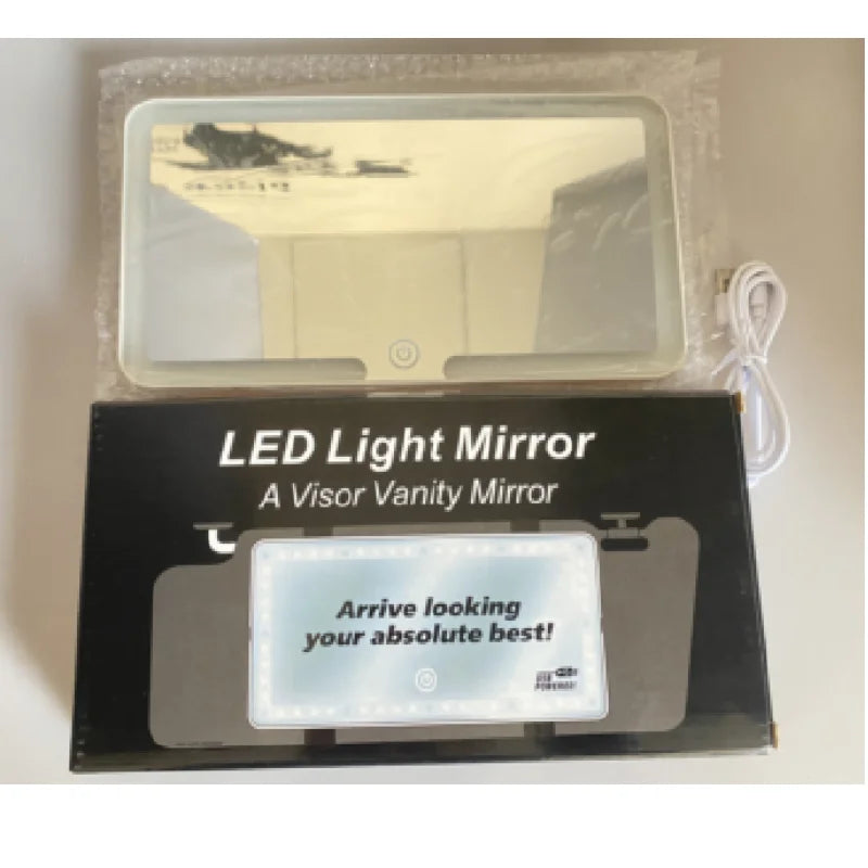 Cosmetic Rechargeable LED Mirror for Car Visor